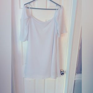 Size medium white  cold shoulder slip dress